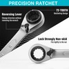 DURATECH 4-in-1 Reversible Ratcheting Box Wrench Set, Double Ring Ratchet