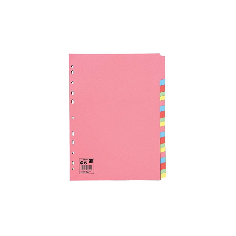5 Star Office Subject Dividers Multipunched Manilla Card 20-Part A4