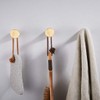 TECI Solid Brass Gold Hooks(2 Pack) Heavy Duty Wall Mounted.Perfect