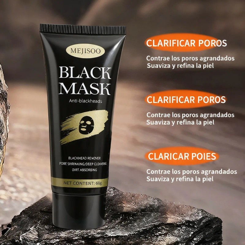 🔥 Mascarilla negra poros puntos negros acné todo tipo de