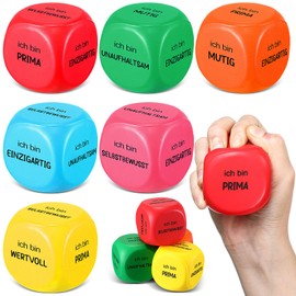 Kasyat Pack of 6 Funny Motivational Stress Balls Anti-Stress Ball Funny Squeeze Balls Squeeze Toy for Irritated People Classroom School Office Hand Training Stress Relief Office