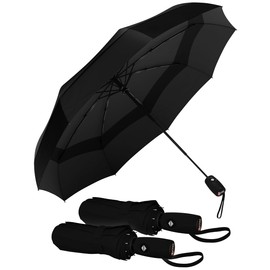 Repel Umbrella Windproof Travel Umbrellas for Rain - Easy Auto Open Close, Durable & Compact Umbrella, Strong Fiberglass Frame, Waterproof Canopy - Backpack, Purse, Portable Umbrella for Travel, 2 Pack
