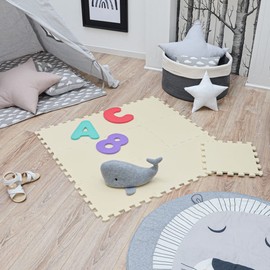LittleTom 9 Pieces Baby Play Mat - 30x30 Soft Puzzle Mats Floor Playmat Interlocking Foam Tiles