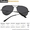 Joopin Large Aviation Black Sunglasses for Men, Retro Military Sun