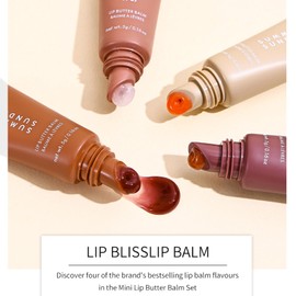 Summer Lip Butter Balm, 4 Color Hydration Moisturizing Tinted Lip Balm, Long-Lasting Moisture To Soothe Dry Chapped Lips, Instant Shine And Hydration Tinted Soothing Lip Care (Set A)