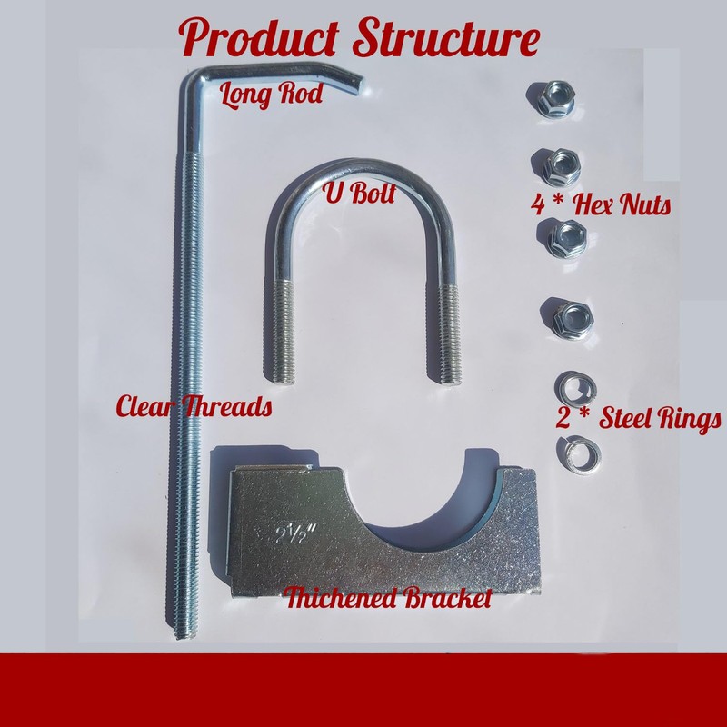 2Packs 2-1/2" Heavy Duty Exhaust System Hanger, Universal Exhuast Hanger,