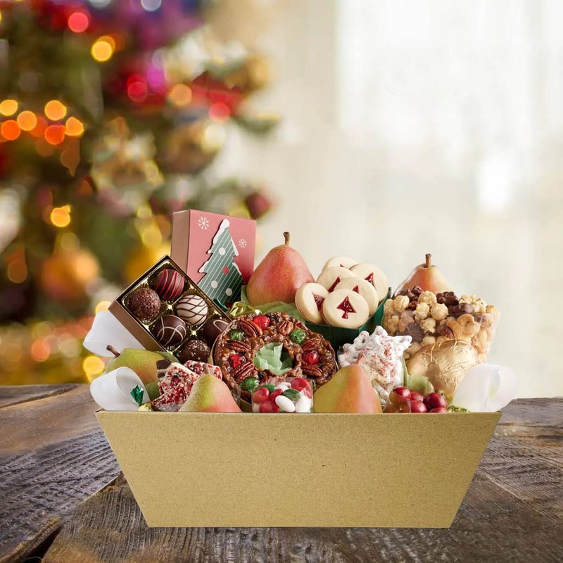 Baskets For Gifts Empty, 6 PCS Sturdy Diy Bulk Gift