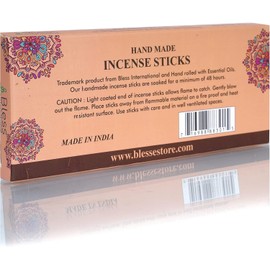Bless-Frankincense-and-Myrrh 100%-Natural-Handmade-Hand-Dipped-Incense-Sticks Organic-Chemicals-Charcoal-Free Purification-Relaxation-Positivity-Yoga-Meditation Best-Woods-Scent (80 Sticks (4.20 OZ))