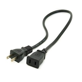 Toptekits (5ft/1.5m) USA Outlet Saver Power Extension Cord Cable 125V 10A 2-Prong 2 Outlets for NEMA 5-15P to NEMA 5-15R