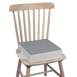 Kalawen Toddler Booster Seat for Dining Table Thick Increasing Washable PU Cushion with 2 Adjustable Straps Safety Buckle, Dismountable Portable Travel High Cushion for Kids (Grey)