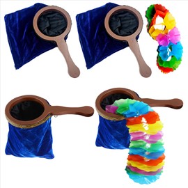 sumrica Magic 2-Piece Change Bag Set for Magic Tricks - Blue, Handle 29cm, Bag 15x15x26cm - Appear & Disappear Props for Magicians