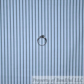 Signature BonEful Fabric FQ Cotton Quilt White Blue Tonal Stripe Small Tiny Calico Print S