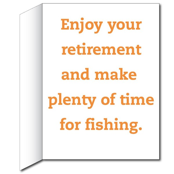 VictoryStore Jumbo Greeting Cards: Giant Retirement Card (Fisherman Silhouette), 2 feet x 3 feet Card with Envelope