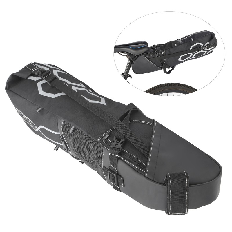 Mountain Bike Saddle Bag Waterproof Large Capacity UnderSeat Tail Bag
