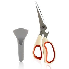 REAYEAXN 10-Inch Kitchen Scissors, Stainless Steel Multi-Purpose Shears with Magnetic Sleeve, for Food Prep