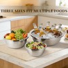 3-Piece Metal Mixing Bowl Set, Stainless Steel, Nesting