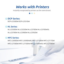 TN760 Toner for Brother Printer TN730 TN-730 TN-760 Toner Cartridge for Brother Printer mfc-l2710dw mfc-l2717dw mfc-l2750dw hl-l2390dw hl-l2395dw hl-l2350dw hl-l2370dw dcp-l2550dw Toner Cartridge 4PK