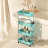 Pipishell Slim Storage Cart with Wheels, 4 Tier Bathroom Storage