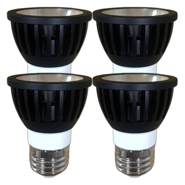 VIMLITE e26 LED Spot, Narrow Angle, Dimmable, COB7W, 15 Degree, LED for Duct Rail, Equivalent to 60W - 75W, Set of 4 (Black Body, E26 Dimming (Narrow Angle 15°), Bulb Color (2700K))
