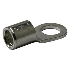 Sherco-Auto 25 Pcs Non-Insulated 4 AWG Gauge Ring Connector - 3/8" Stud Wire Terminal - Pure Copper & V-Grooves Serrations for Strong Crimps & Corrosion Resistance - Made in USA