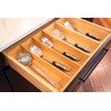 Umilife Bamboo Kitchen Utensils Organizer, 13 Inch Drawer Dividers for