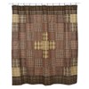 VHC Brands Prescott, Rustic, Bath Decor, Shower Curtain Unlined, 72x72,