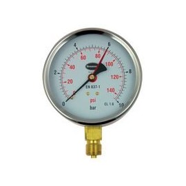 Pressure Gauge, DIAL, 0 to 10 BAR | Pressure Test, 1 X Qty - 34/655/0