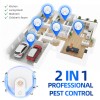 No Brand 2 White Flying Insect Trap Ultrasonic Pest Repeller