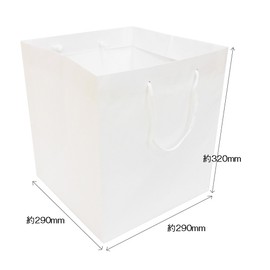 Ehime Shiko PMATI-S5P Gusset Wide Paper Bag, Small, Pack of 5, White