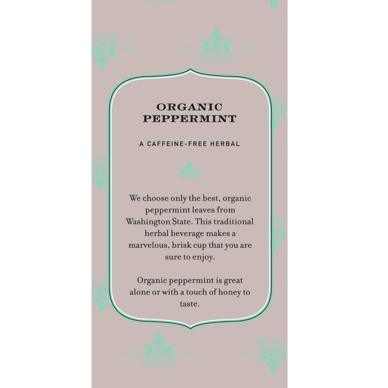Harney & Sons Premium Organic Herbal Tea, Peppermint, 20 Count