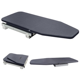 Vrietina Retractable Foldable Ironing Board, 180° Swivel Pull Out Ironing Board Closet Sliding Out Space Saving with Removable Heat Resistant Ironing Board Cover