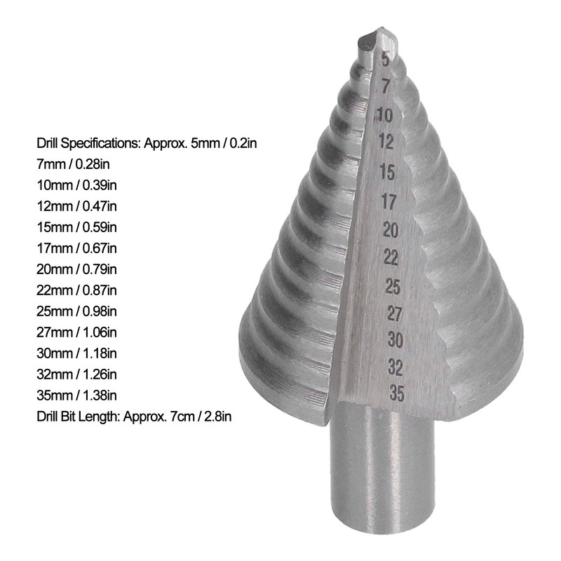 Step Drill Bit Pagoda Cone Bearing Steel Professional Reaming Chamfering