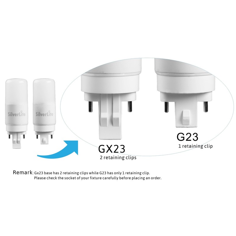 [Plug&Play] Silverlite 7w(18w CFL Equivalent) LED Stick PL Bulb GX23-2