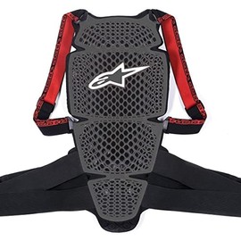 Alpinestars Men's Nucleon KR-Cell Motorcycle Back Protector, Smoke Black/Red, Small