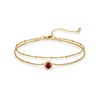 KeyStyle 14K Gold Plated Ankle Bracelets for Women January Birthstone,