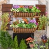 WenYa 2Pcs Hanging Basket Liner, 24 Inch Pre-formed Molded Coco
