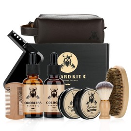 Beard Kit Gifts for Men, 9 Pcs Beard Care Grooming Kit, Beard Growth Kit Unique Men's Gifts for Men Dad Him Husband Boyfriend, Father's Day Anniversary Birthday Ideas for Dad Boss