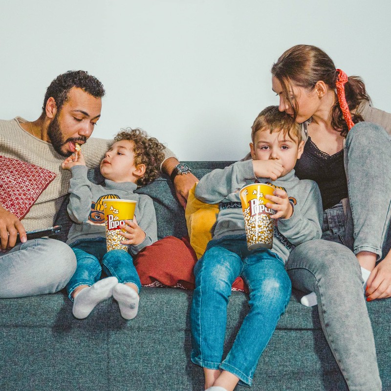 Novelty Place Retro Style Plastic Popcorn Containers for Movie Night