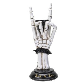 Pacific Giftware Rock On Skeleton Hand Resin Candle Holder 10” Tall