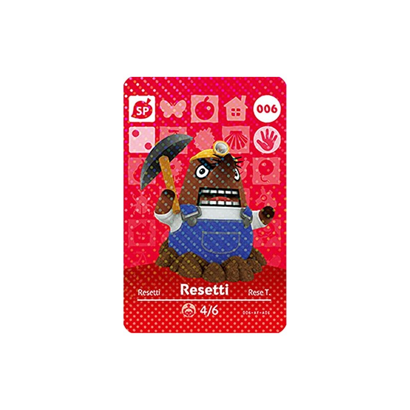 Resetti JORDEN Animal Crossing Happy Home Designer Series 1 Amiibo