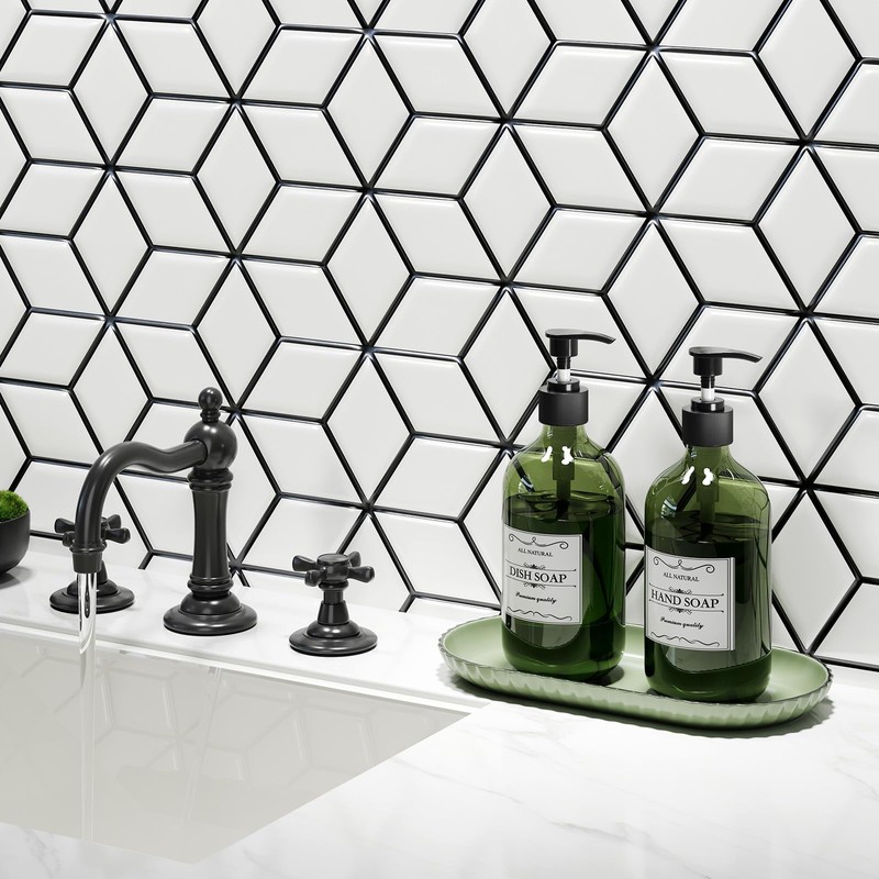 Kzeirm Green Soap Dispenser, Dish Soap Hand Soap Dispenser Set