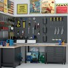 Daanxw Metal Peg Board Kit with 1/4" Pegboard Accessories, 6
