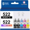JoyPrinting Compatible Ink Replacement for Epson 522 Ink Refill Combo