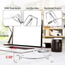 TXEsign Desktop Speaker Stand for Homepod 1st Gen & 2nd Gen Speaker, Acrylic Table Stand Speaker Holder for Homepod Speaker Mount Anti-Slip Base (Transparent)