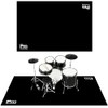 Drum Rug Mat with Non-Slip Grip Bottom, 4x6ft Drum Carpet