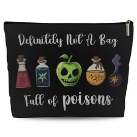 Lyiibb Definitely Not A Bag Full of Poisons Makeup Bag, Witchy Gifts for Women, Villains Inspired Cosmetic Bag with Zipper