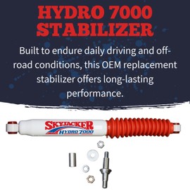 TrendsAuto Single Hydro 7000 Series Steering Damper fits 2001 2008 1500HD & 2500 Pickup 4WD 8-Lug with 5-6” Front & 4.5-6” Rear Lift | Durable Construction | Direct OEM Replacement | Easy Installation