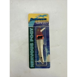 Hurricane Saltwater Series Nervous Pogy Bait Lure Red Head 4-1/2" NOS