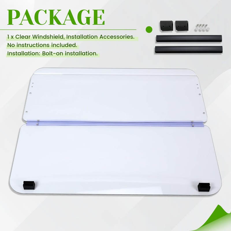 HECASA Clear Windshield Compatible with 1985-1995 Yamaha G2/G9 Models Golf