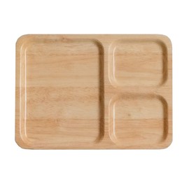 TAMAKI T-695050 Warms, Lunch Plate, Diameter 9.8 x Depth 7.3 x Height 0.6 inches (25 x 18.5 x 1.6 cm), Wood